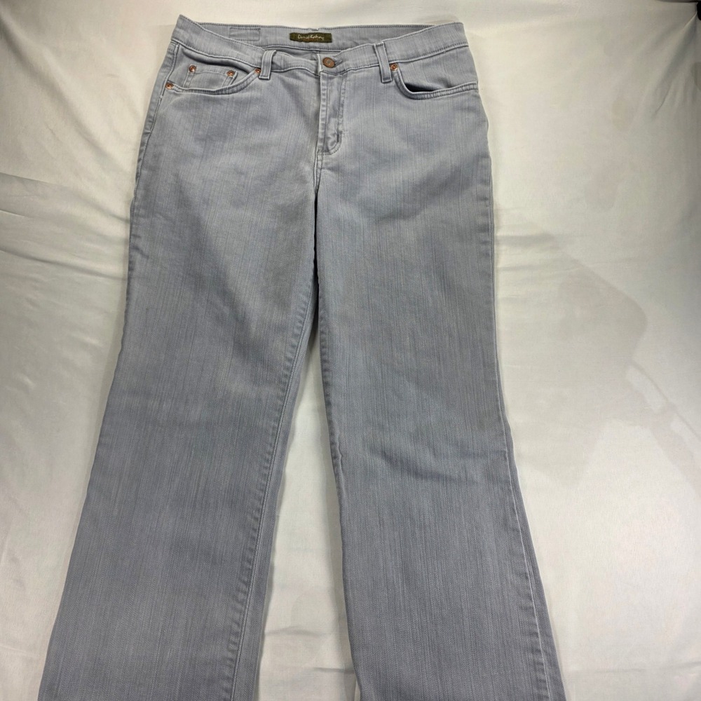David Kahn Jeanswear Lauren Gray Straight Leg Jeans Womens Size 12 Made in USA
